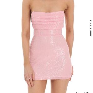 Lucy in the Sky Pink Sequin Mini Dress